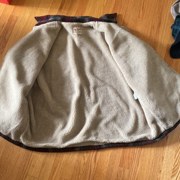 Woolrich Vintage Sherpa Flannel Plaid coat jacket shacket with pockets - Picture 7 of 12